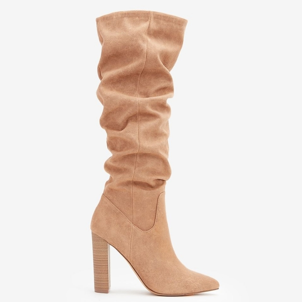 Express Slouch Boots Tan 10